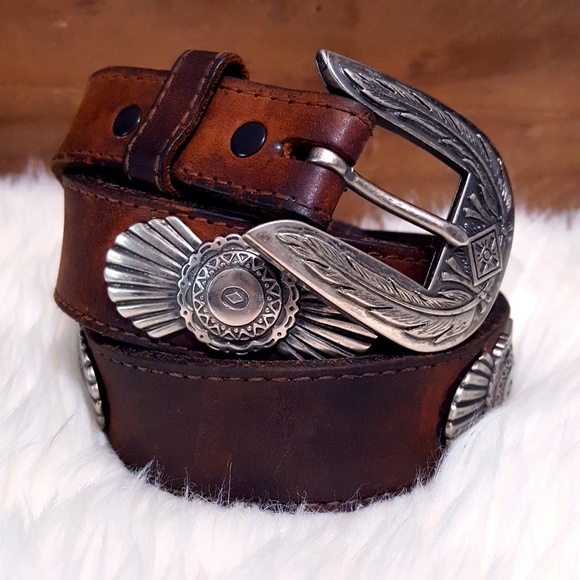 Levi's Accessories - Levi's Vintage Brown Leather Southwestern Belt